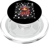 Valentines Day Cow Howdy Cute Graphics Art Him Her Red PopSockets PopGrip for MagSafe