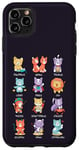 Coque pour iPhone 11 Pro Max Signe du zodiaque, chats mignons kawaii