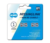 KMC e101 EPT MissingLinks Single Speed Chain Joining Link, Dark Silver, Wide (1/8")