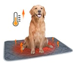 Nobleza Self Heating Pet Pad, Thermal Dog Cat Blanket Machine Washable Reusable, Safe Self Heated Soft Pet Blankets, Non-Slip Warm Puppy Rabbit Mat, Size 2XL 115x72cm Grey