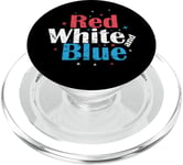 Rouge Blanc et Bleu USA PopSockets PopGrip pour MagSafe