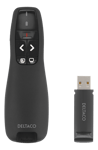 DELTACO Wireless presenter with laser pointer, up to 15m, black