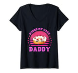 Womens Inappropriate Pound My Cake Daddy Embarrassing Adult Humor V-Neck T-Shirt