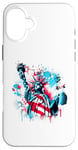 iPhone 16 Plus American Style Statue of Liberty Spray Paint Case