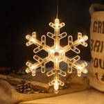 LED Snöflinga Fönsterlampa Juldekoration Julgransbelysning Batteridriven Hängande Jul Fönsterdekoration Med Sugkopp