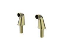 Lot de 2 colonnettes mâle mâle H.7 cm, doré brossé, Essebagno