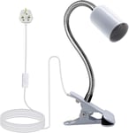 Clip on Lamp,Clip on Reading Light with Metal Clip Base,220CM Clip on Bedside L