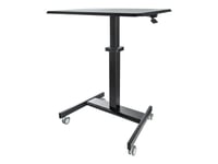 Startech.Com Mobile Standing Desk, Portable Sit Stand Ergonomic Height Adjustable Cart On Wheels, Rolling Computer/Laptop Workstation Table With Locking One-Touch Lift For Teacher/Student - Mobile Sit Stand Desk (Stscart2) - Sitte-/Ståpult - Mobil -