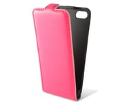 Ksix Étui à Rabat Vertical pour iPhone 5 Rose Fluo