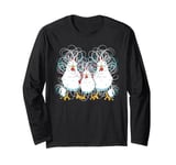 Funny Chicken Art Crazy Chicken Family Chicken Lover Farmer Long Sleeve T-Shirt