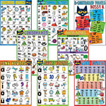 Teacher Created Resources Pete the Cat Phonics Small Poster Pack, 11" x 15-3/4", Pack of 8