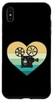 Coque pour iPhone XS Max Projecteur de cinéma en forme de cœur avec inscription « Ich liebe Kino »