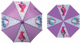 Dreamworks Trolls Poppy Umbrella Girls Kids Childrens Pink Purple Brollie