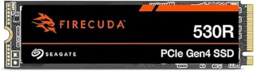 Seagate FireCuda 530R NVMe SSD 1To, for PS5/PC, M.2 PCIe Gen4 ×4 NVMe 1.4, 7.300 Mo/s, 3D-TLC-NAND, 640 TBW, Refresh, 3 Years Rescue Service, ZP1000GM3A063