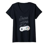 Womens SEIZE THE GAME Funny Video Gamers Meme V-Neck T-Shirt