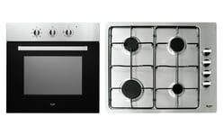 Bush BIBGP 60cm Gas Pack & Electric Single Oven - S/Steel Steel