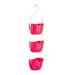 3 Tier Bathroom Shower Caddy Bath Shelf Organiser Basket Storage Tidy Hot Pink