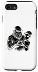 Coque pour iPhone SE (2020) / 7 / 8 Funny Cryptid Bigfoot Alien Love Valentine Monster Femme Homme