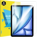 Protection D'écran Pour Nouvel Ipad Air 11 Pouces M2 2024 (Air 6e Génération),Adapté À L'étui Dureté 9h Film Mince Verre,2pcs Film Verre Trempé Haute Définition Anti-Rayures Bord Arrondi,Clai.[I578]