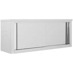 Armoire murale de cuisine avec portes coulissantes, Meuble rangement de cuisine 120x40x50 cm Inox -ASAF42879 Maisonchic