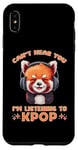 Coque pour iPhone XS Max Can't Hear You I'm Listening K-pop amateur de musique coréen panda