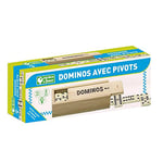 Jeujura Coffret en Bois : 28 Dominos avec pivots-l'arbre à Jouer-Jeu de Société-Âge Minimum : 3 Ans, 66460