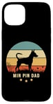 iPhone 15 Plus MIN PIN DAD retro sunset Design with Miniature Pinscher Case