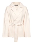 Gina Tricot Belted Short Coat Kräm