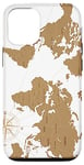 Coque pour iPhone 13 Carte du monde Géographie Art