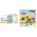 Play-Doh Kitchen Creations Mon Super Café, 20 Accessoires Et 8 Pots De Pte Ã€ Modeler, Jouet Culinaire & Kitchen, Burger Party avec 5 Pots de Pate a Modeler, Jouet créatif a partir de 3 Ans