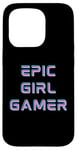 iPhone 15 Pro Retro Epic Gamer Girl Cool Gaming Stuff for Women Girls Y2K Case