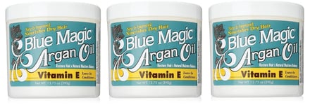 3 X Blue Magic Argan Oil & Vitamin-e Leave-in Conditioner 13.75 Oz / 390g