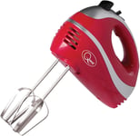 Quest 35820 Electric Hand Mixer / Complete With Chrome Beaters, Dough Red