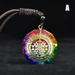 Orgonit hängsmycke Symbol Halsband Chakra Healing Energy Halsband A