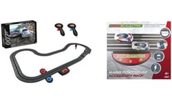Micro Scalextric Sets for Kids Age 4+, James Bond 007 Race Set - Aston Martin - Battery Powered Electric Racing Track, Slot Car Race Tracks - Includes 1x Race Set & 1x Mains Powered Track Piece