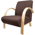 Fauteuil design avec structure en bois marron