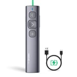 NORWII N95 Pointeur Laser Vert, 200M de Long Portée de Contrôle Conçu pour de Grandes Occasions, Démonstrateur sans Fil Rechargeable pour la Démonstration à Distance USB Powerpoint PPT Clicker