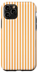 iPhone 11 Pro Cute Yellow-orange and White Vertical Stripes Girly Striped Case