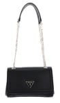 GUESS Sac à bandoulière Noelle Convertible Crossbody Flap, Noir, Taille unique