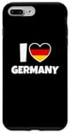 Coque pour iPhone 7 Plus/8 Plus I Love Germany avec le drapeau allemand et le coeur