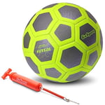 GoSports Balls-futsal-02-1 Elite Ballon Idéal pour Les Jeux ou la Pratique Futsal en intérieur ou en extérieur – Choisissez Entre Un ou Six Lots – Comprend Une Pompe Unisexe, Jaune