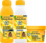 Garnier Nourishing Banana Hair Food Shampoo, Conditioner and Mask Set, For Dry