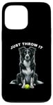 Coque pour iPhone 13 Pro Max Just Throw It Working Border Collie Herding Ball pour chien