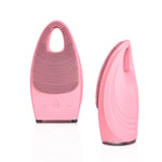 Brosse nettoyante sonique pour le visage, en silicone souple, imperméable, nettoyant pour le visage, au charbon de bambou, masseur sans fil, format voyage, pour exfoliation de la peau, nettoyage en profondeur, anti-age ¿ Rose