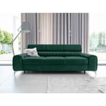 Bestmobilier - Talisay - canapé droit 3 places - convertible - en velours - vert