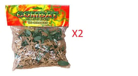 X2 COMBAT FORCE Jumbo Soldier Army Battle Pack Plastic Play Sets Kids Children