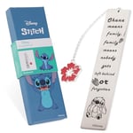 Disney Metal Bookmarks for Women, Inspirational Quote & Charm - Gifts for Her (Silver Stitch)