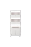 4-Tier Storage Rack Laundry Basket with Wheels