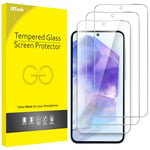 JETech Protection D'écran pour Samsung Galaxy A55 5G 6,6 Pouces, 9H Film de Verre Trempé, Anti-Rayures, HD Transparent, Lot de 3