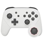 eXtremeRate Coque de Remplacement pour Nintendo Switch Pro Manette, Coque Avant avec Trou de Joystick Octagonal, Coques Arrière et Poignées Grips pour Manette Switch Pro, Blanche